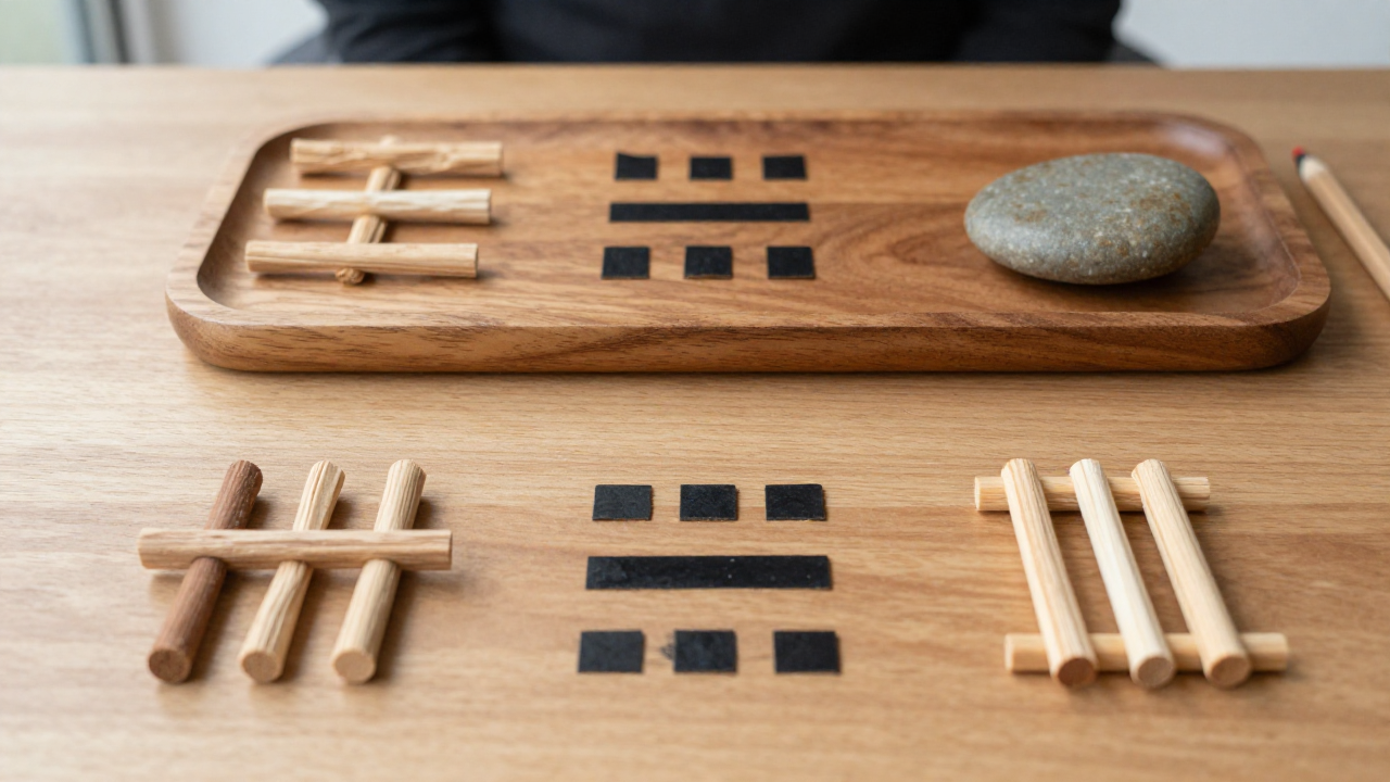 two three-line groups show lower and upper trigram placement